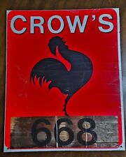 Vintage Crow's 668 Corn Agriculture Farm Feed Corriboard Seed Sign 21.5