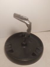 VINTAGE SEALED POWER ASHTRAY FEMALE FLYING FIGURINE ART DECO METAL MATTE FINISH picture