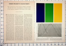 THREE-PIGMENT COLOR VISION Article Retina Cones MacNichol Jr. Vintage Ephemera picture