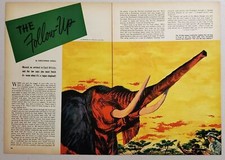 1951 Magazine Pictures Rogue Elephant in Africa Illustrated by John Mc Clelland picture