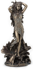 11.5 Inch Aphrodite Rising from the Sea Greek Roman Goddess Antique Bronze Finis picture