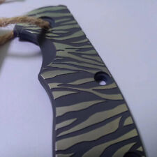 1 PC. TC4 Black & White Tiger Pattern Handle Scale for Rick Hinderer XM18 3.5” picture