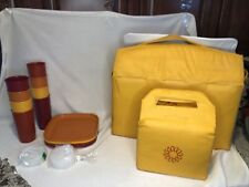 Vintage Tupperware Picnic Pack Hostess Set 80's Starburst Soft Sided Coolers picture