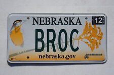 2013 Nebraska Vanity License Plate - BROC picture