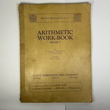 Vtg 1926 Mathematical Service Workbook Standard Grade 7 Scott, Foresman and Co. picture