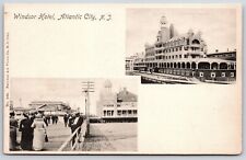 Postcard Windsor Hotel, Dual View, Atlantic City New Jersey Unposted picture