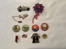 VINTAGE Lot of 11 COLLECTABLE Pins Audubon/33 Car/Roller Skating/AFL/Enlisted picture