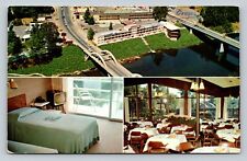 c1966 Riverside Motel & Restaurant Grants Pass Oregon OR VINTAGE Postcard picture