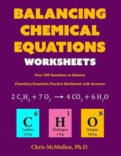 Balancing Chemical Equations Worksheets (Over 200 Reactions to Balance): Chemist picture