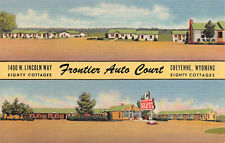 POSTCARD Frontier Auto Court Cheyenne, Wyoming  Lincoln Way Eighty Cottages picture