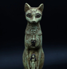 UNIQUE MASTERPIECE Of Ancient Egyptian ANTIQUES Of Goddess Bastet Statue Rare Bc picture