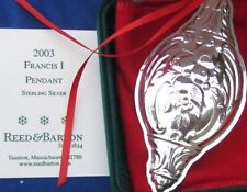 RARE • NEW • Reed & Barton 2003 Francis 1 PENDANT Sterling Christmas Ornament picture