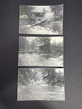 Lot Of 3 Photographs Of A Flood - Broken Trees, Rushing Water See Description picture