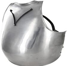 Medieval Italian 1390 Globose Breast Plate: Handmade 18G Polished Steel Leather picture