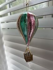 Anthropologie Glass Hot Air Balloon Christmas Ornament  picture