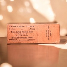 Indicating Tubes M-S-A Carbon Monoxide Testers 1 Package of 12 Tubes 1952 picture