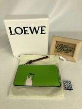 Loewe Studio Ghibli My Neighbour Totoro Coin Card Case Wallet Leather Green picture