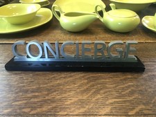 Vintage High End “Concierge” Hotel Front Desk Sign Original Cost $1100.00 picture