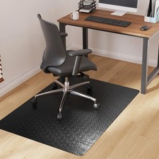 Office Chair Mat for Hardwood Floor, 36"x48" PVC Desk Chair Mat Black picture