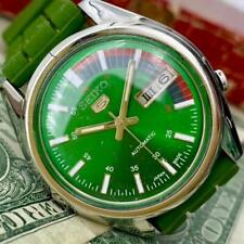 Seiko Five Beautiful Color 5 Men'S Watch Green Automatic Vintage Collectable Ana picture