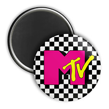 MTV Magnet, New 2.25 inch, Retro Design, Throwback, 1980s, 1990s, Refrigerator picture