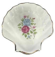 Berkshire Fine China Shell Shaped Trinket Dish Made In Japan Roses Pattern picture