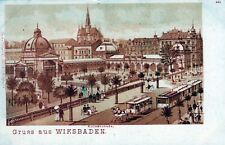 WIESBADEN - Kochbrunnen Gruss Aus Wiesbaden Postcard - Germany - udb (pre 1908) picture
