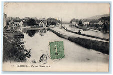 1921 View Of The Yonne Clamecy Nièvre France Posted Antique Postcard picture