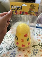 DOTS Yellow Snack Container Best Brands Food Container 2007 New Sealed picture