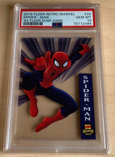 2015 Fleer Retro Marvel Suspended Animation 💎 SPIDER-MAN 💎 PSA 10 💎 POP 1 💎 picture