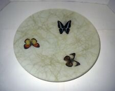 Mid Century Abstract SPAGHETTI LUCITE BOWL  - BUTTERFLY GARDEN picture