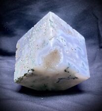 Druzy Moss Agate Cube picture