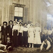 Antique Postcard Large Family Gathering RPPC Real Photo NOKO 1907-1929 picture