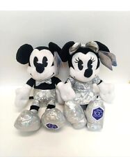 Mickey Mouse & Minnie Mouse Disney Platinum Plush RARE 100th Anniversary Plushie picture