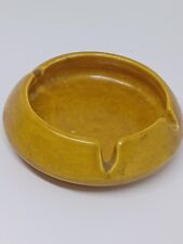 Classic 1973 MCM Ashtray Homemade Solid Yellow with personalized TT Unique picture