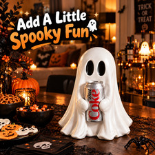 Halloween New COCA-COLA Ghost Figurine Holding Diet Coke Can No drinks US picture