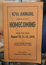 47th Annual Commercial Point, OH Ohio Homecoming 1978 Program Booklet Vintage picture