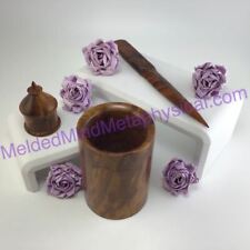 MeldedMind Unique Desk Set made with Thuya Wood Office Desk Home 226 picture