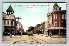 Union Hill NJ-New Jersey, Transfer Station Fourth St, Vintage c1910 Postcard picture