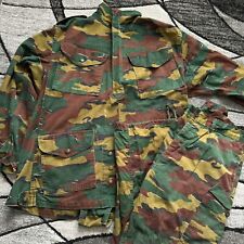 Vintage Belgian Army M56 Jacket Airbourne Para Smock Jigsaw Camo MED With Pants picture