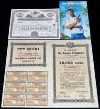 Stock & MOVIE PROP Bond Pair - 1984 Beverly Hills Cop German Bond Printed by P picture