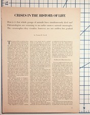 1966 "Crises in the History of Life" Mass Extinction Article Magazine Pages picture