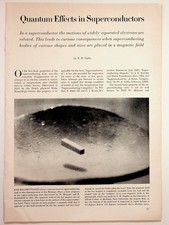 Quantum Effects in Superconductors Article Scientific American 1961 Physics picture