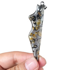 Pallasite meteorite pendant ,SYMCAN meteorite Necklace LB131 picture