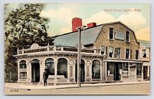 c1908~Salem Mass MA~Witch House~Pharmacy~Street Corner~Downtown~Antique Postcard picture