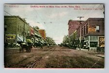 Tulsa OK-Oklahoma, Looking South On Main, Antique, Vintage c1910 Postcard picture