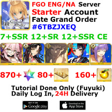 [ENG/NA][INST] FGO / Fate Grand Order Starter Account 7+SSR 80+Tix 870+SQ #6TBZ picture