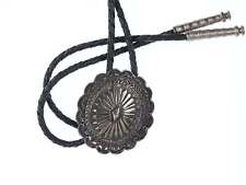 Vintage Native American Stamped concho bolo tie picture