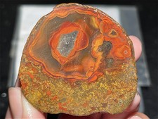 Half Rough Agate ore crystal Achat Nodule Chinese bloody battle Agate 60g B075 picture