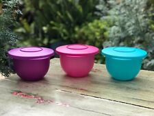 Tupperware Impressions Green Mini Bowl Set Of 3 550ml Pink Blue and Purple New   picture
